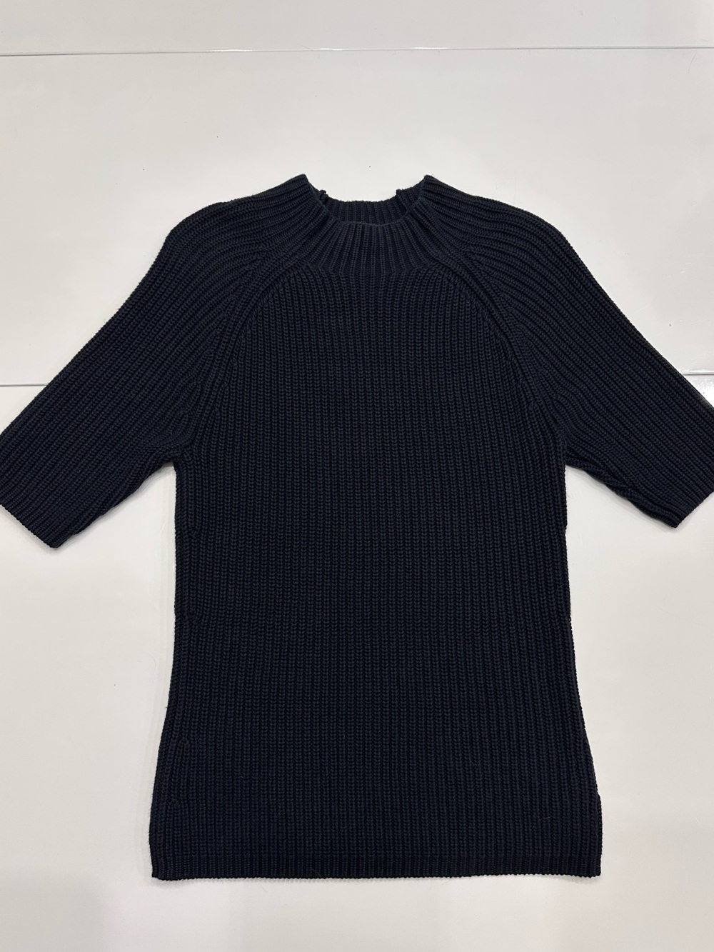 MICHAEL Michael Kors Black Chunky Ribbed Mock Neck Knit Sweater L
